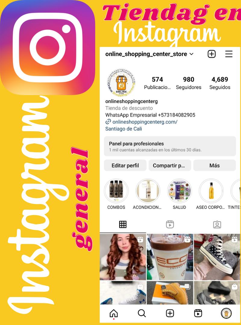 Tienda en instagram general Comprar en tienda onlineshoppingcenterg Colombia centro de compras en linea